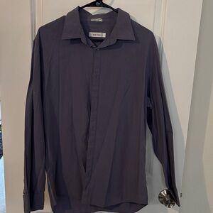 Calvin Klein Men's Dark Gray Dress Shirt